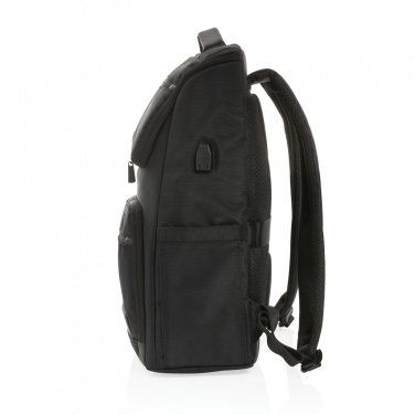 Logo trade corporate gifts image of: Swiss Peak AWARE™ RPET Voyager 15.6" laptop backpack