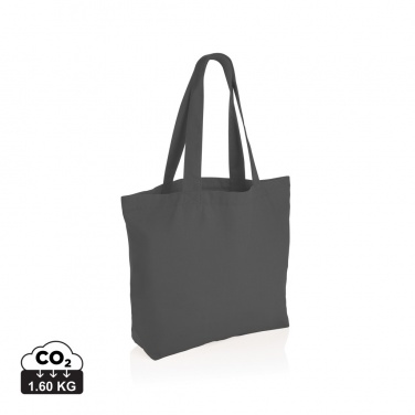 Logo trade promotional merchandise picture of: Impact Aware™ 240 gsm rcanvas shopper w/pocket undyed