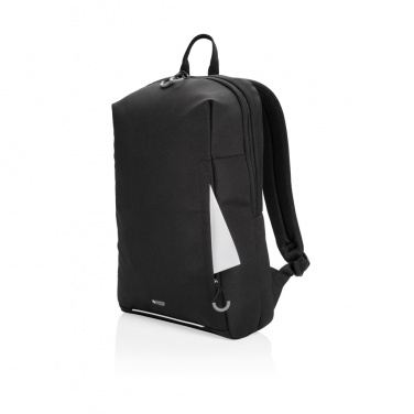 Logo trade promotional merchandise photo of: Swiss Peak AWARE™ RFID and USB A laptop backpack