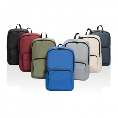 Logo trade promotional giveaways image of: Dillon AWARE™ RPET foldable classic backpack