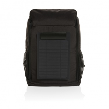 Logo trade promotional item photo of: Pedro AWARE™ RPET deluxe backpack with 5W solar panel