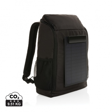 Logotrade promotional giveaway image of: Pedro AWARE™ RPET deluxe backpack with 5W solar panel