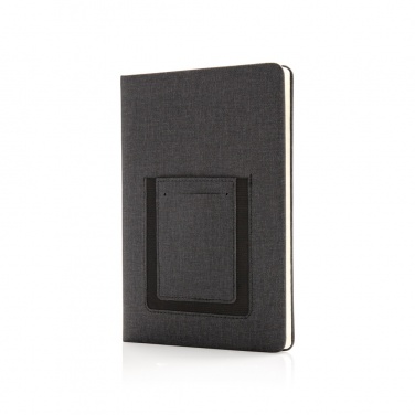 Logotrade advertising product image of: Deluxe A5 Notebook with phone pocket