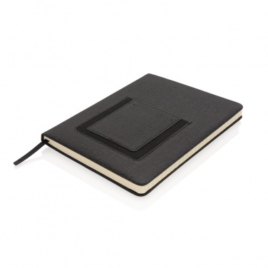 Logotrade corporate gift image of: Deluxe A5 Notebook with phone pocket