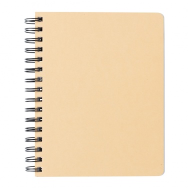 Logo trade promotional product photo of: A5 Kraft spiral notebook with sticky notes