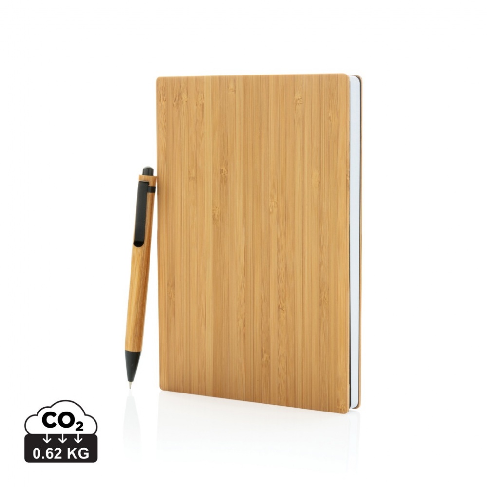 Logotrade promotional merchandise picture of: A5 Bamboo notebook & pen set