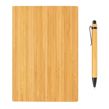 Logotrade promotional items photo of: A5 Bamboo notebook & pen set