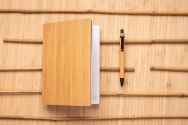 Logotrade promotional gift image of: A5 Bamboo notebook & pen set