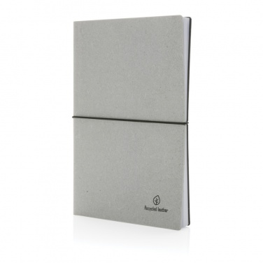 Logo trade advertising products picture of: A5 recycled leather notebook