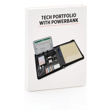 Logo trade promotional item photo of: Tech portfolio with powerbank