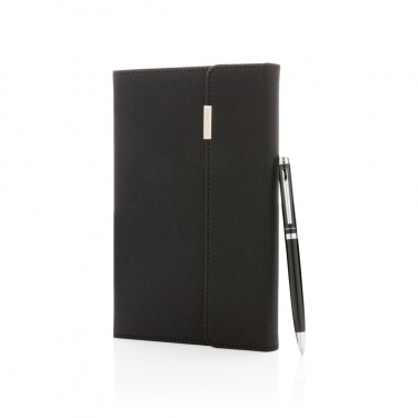 Logotrade promotional product image of: Swiss Peak deluxe A5 notebook and pen set