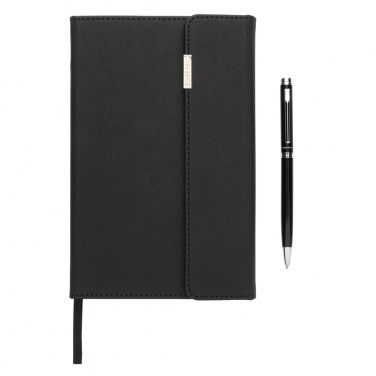 Logotrade promotional item image of: Swiss Peak deluxe A5 notebook and pen set