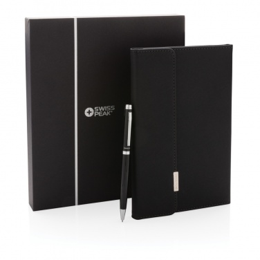 Logotrade promotional gift image of: Swiss Peak deluxe A5 notebook and pen set