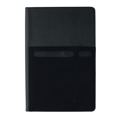 Logo trade promotional gifts image of: A5 Deluxe notebook with smart pockets