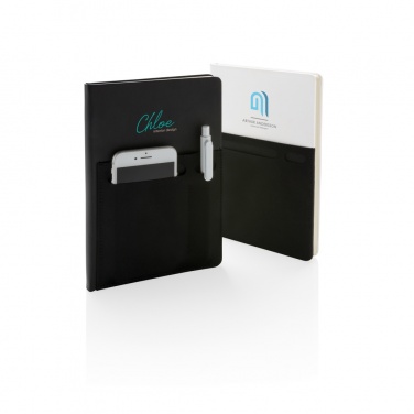 Logo trade corporate gifts image of: A5 Deluxe notebook with smart pockets