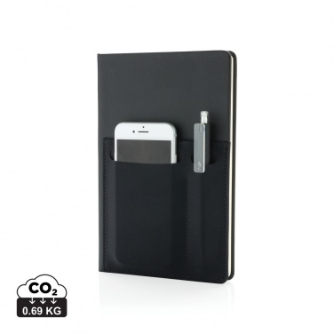 Logotrade promotional gift image of: A5 Deluxe notebook with smart pockets