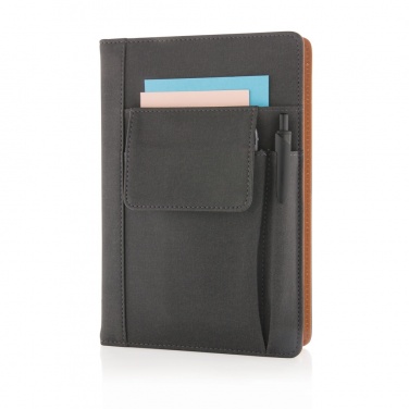 Logo trade promotional merchandise photo of: Notebook with phone pocket