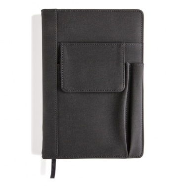 Logo trade advertising products image of: Notebook with phone pocket