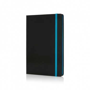 Logo trade promotional product photo of: Deluxe hardcover A5 notebook with coloured side