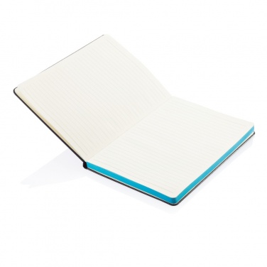 Logotrade promotional items photo of: Deluxe hardcover A5 notebook with coloured side