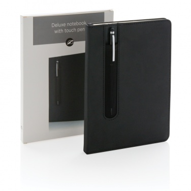 Logotrade promotional item picture of: Standard hardcover PU A5 notebook with stylus pen