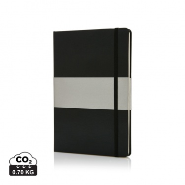 Logo trade promotional giveaways picture of: Deluxe hardcover A5 notebook