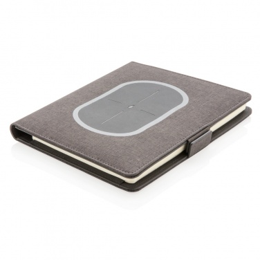 Logo trade promotional giveaways image of: Air 5W wireless charging notebook cover A5