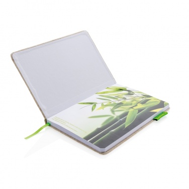 Logo trade corporate gift photo of: A5 jute notebook