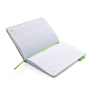 Logo trade promotional items image of: A5 jute notebook