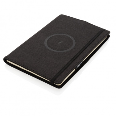 Logo trade promotional items image of: Air 5W wireless charging refillable journal cover A5