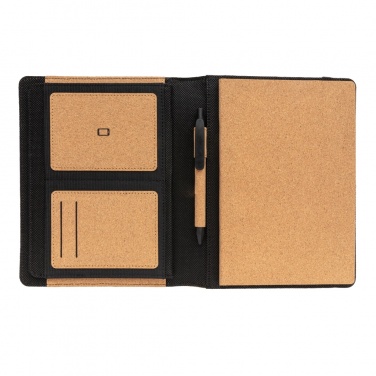 Logotrade promotional giveaway image of: Deluxe cork portfolio A5 with pen