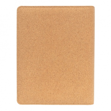 Logo trade promotional products image of: Deluxe cork portfolio A5 with pen