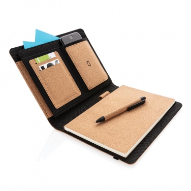 Logotrade promotional item picture of: Deluxe cork portfolio A5 with pen