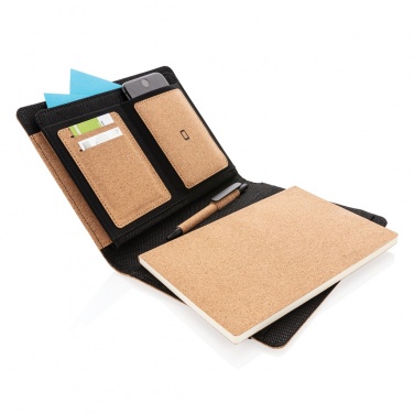 Logo trade promotional items picture of: Deluxe cork portfolio A5 with pen