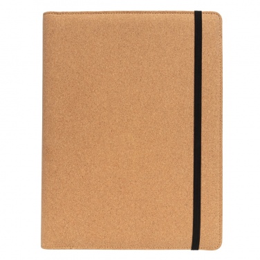 Logo trade promotional gift photo of: Deluxe cork portfolio A4 with pen