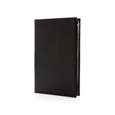 Logotrade corporate gift image of: Swiss Peak A5 PU notebook with zipper pocket