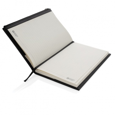 Logotrade promotional merchandise picture of: Swiss Peak A5 PU notebook with zipper pocket