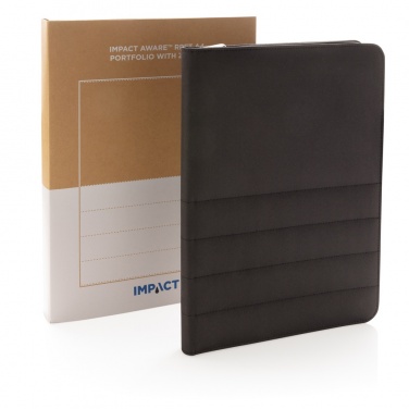 Logo trade promotional merchandise picture of: Impact AWARE™ RPET A4 portfolio with zipper