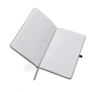 Logo trade promotional products image of: Recycled leather hardcover notebook A5