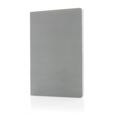 Logo trade promotional giveaways image of: Impact softcover stone paper notebook A5