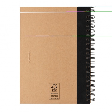 Logo trade promotional merchandise picture of: Kraft spiral notebook with pen