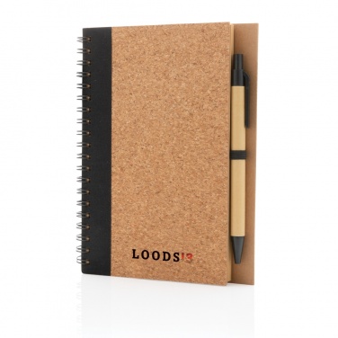 Logotrade promotional gift picture of: Cork spiral notebook with pen