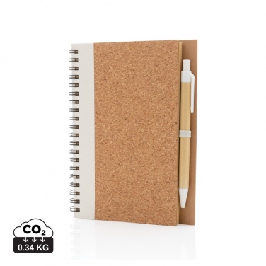 Logotrade business gifts photo of: Cork spiral notebook with pen