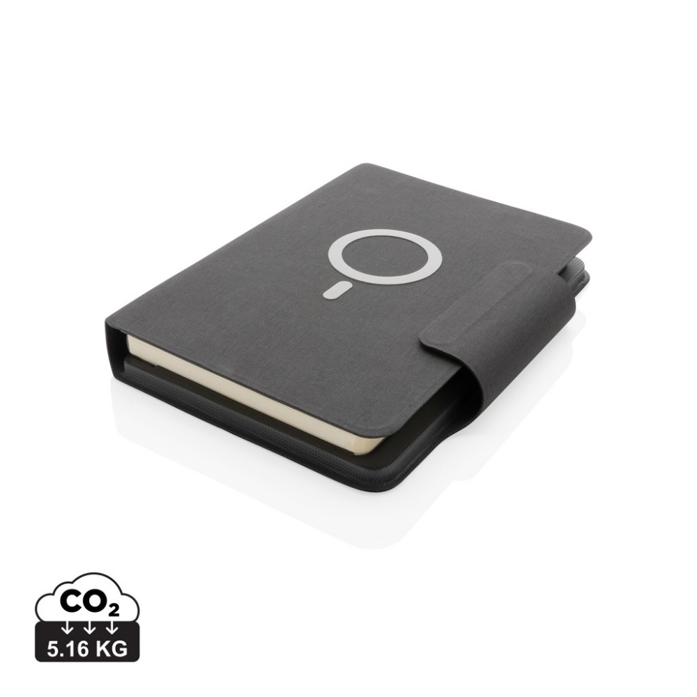 Logo trade corporate gift photo of: Artic Magnetic 10W wireless charging A5 notebook