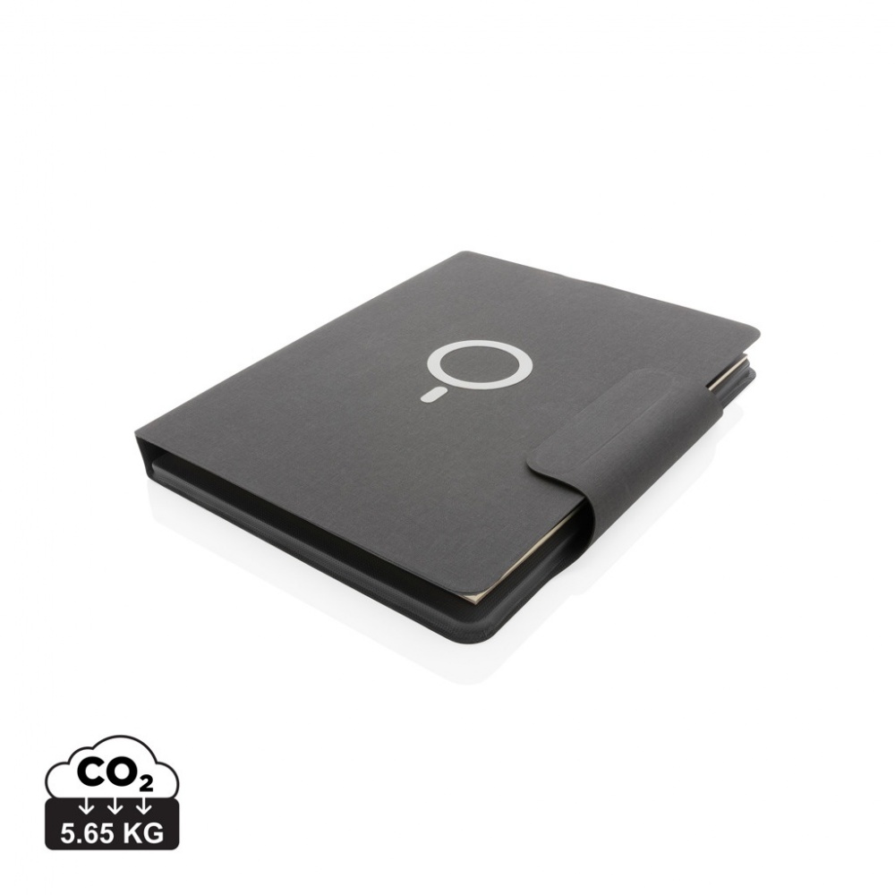 Logo trade business gift photo of: Artic Magnetic 10W wireless charging A4 portfolio