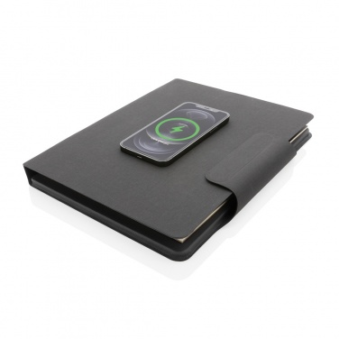 Logo trade corporate gifts picture of: Artic Magnetic 10W wireless charging A4 portfolio