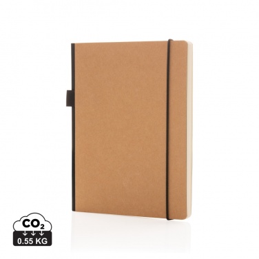 Logo trade promotional items picture of: A5 deluxe kraft hardcover notebook