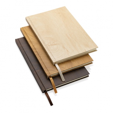 Logo trade promotional giveaway photo of: Kavana wood print A5 notebook