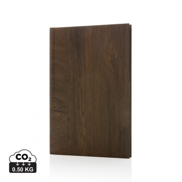 Logo trade corporate gifts image of: Kavana wood print A5 notebook