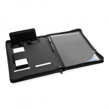 Logo trade promotional items image of: Impact Aware™ deluxe 300D tech portfolio with zipper